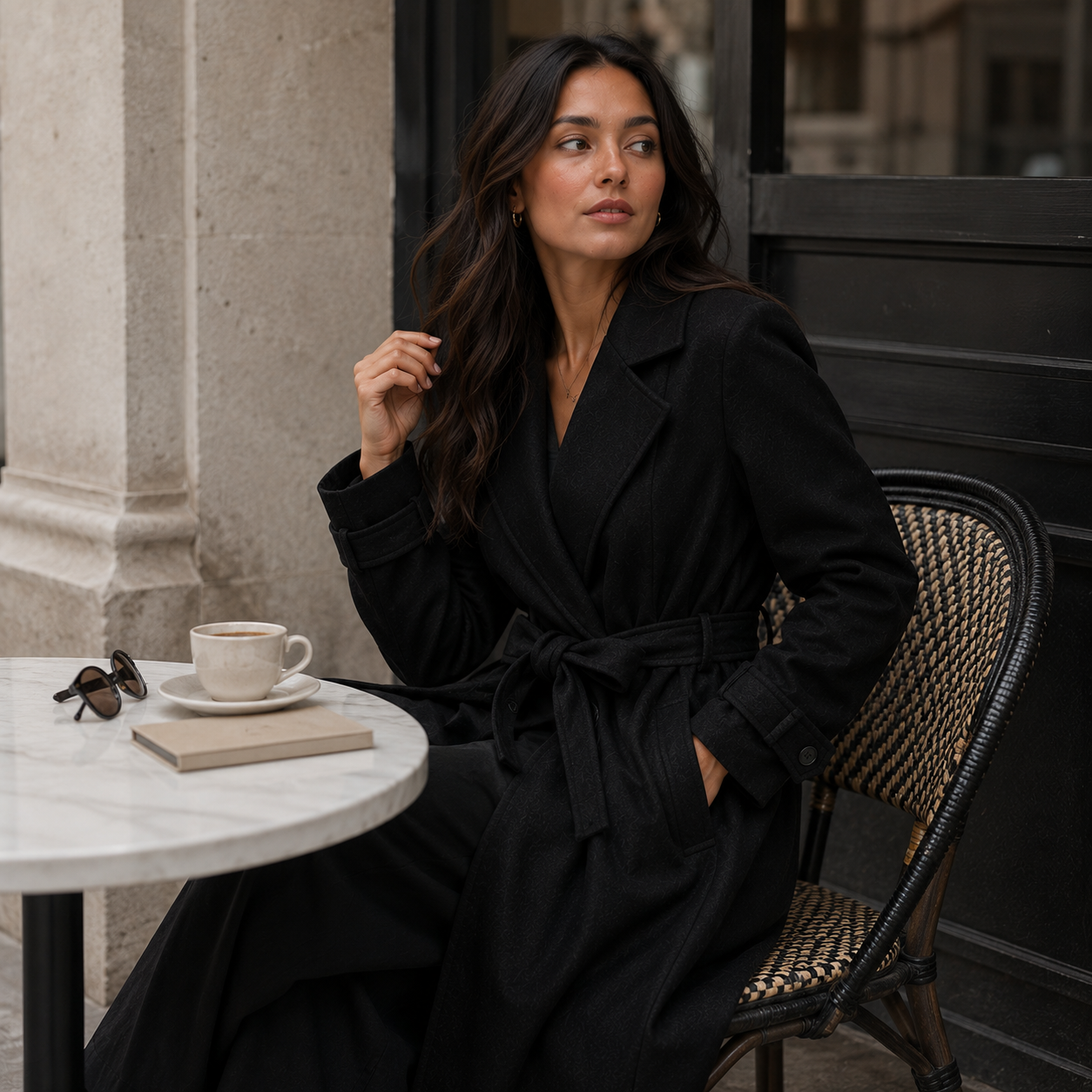 Women'S Large Lapel Cuffs, Split Casual Straight Coat, Elegant, Versatile, Warm Top, Commuting, Going Out, Daily Wear, Temperament Women'S Clothing Coat