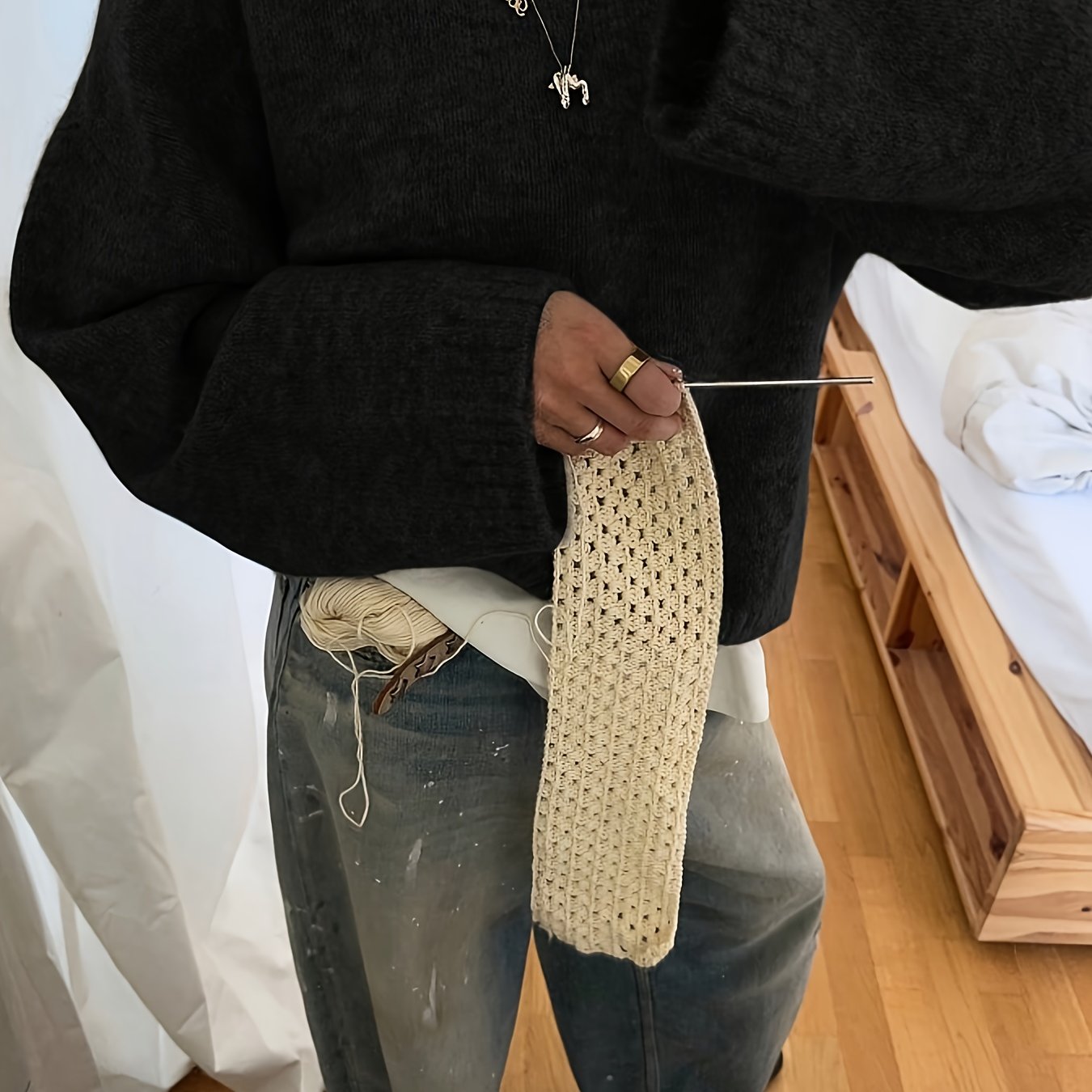 New Stylish And Elegant Casual Versatile Loose-Fit Round-Neck Long-Sleeve Women'S Sweater