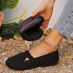 Single-Strap Knit Flats by Maisonvirelle