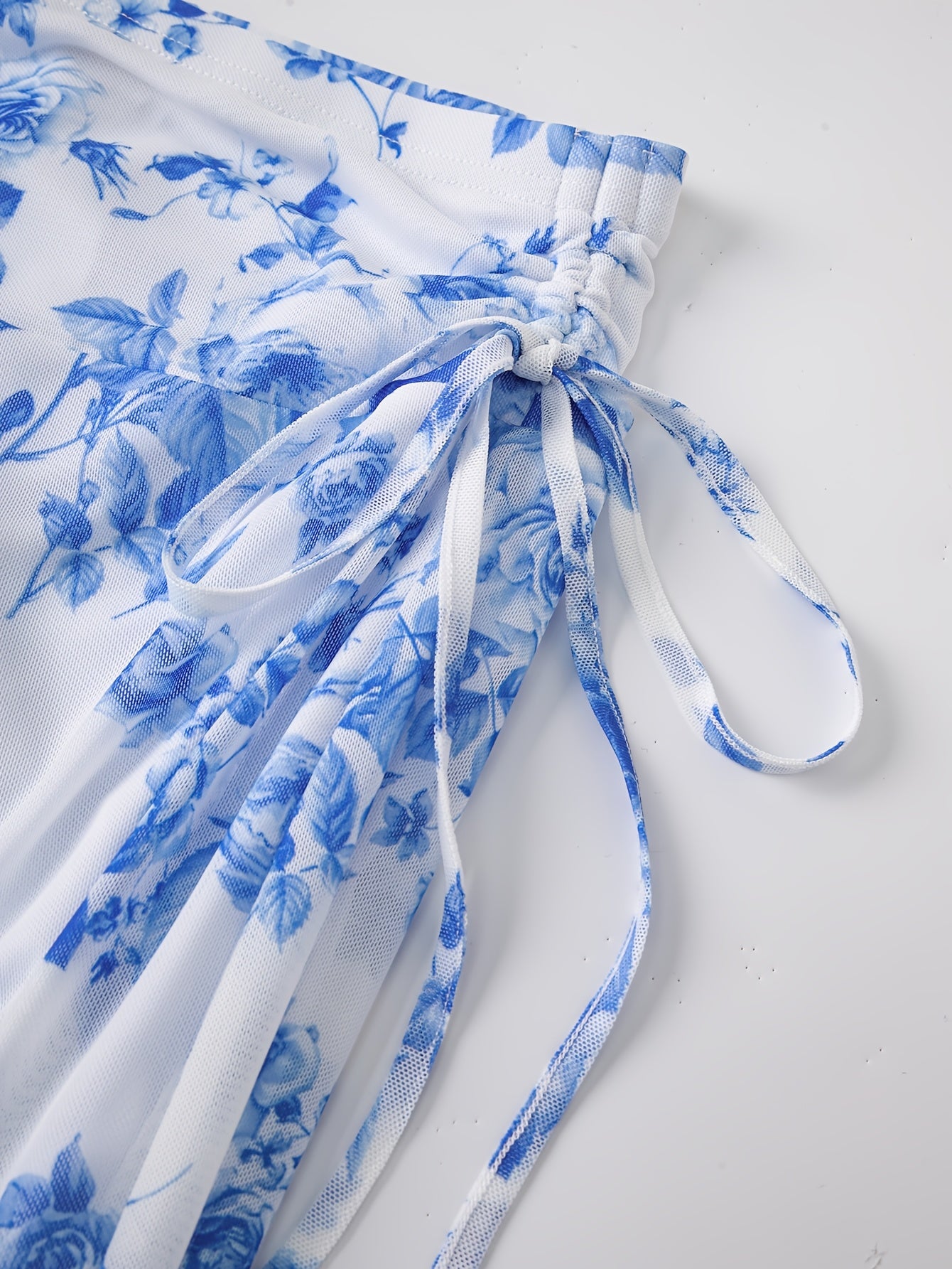 Blue Print A-Line Skirt by Maisonvirelle