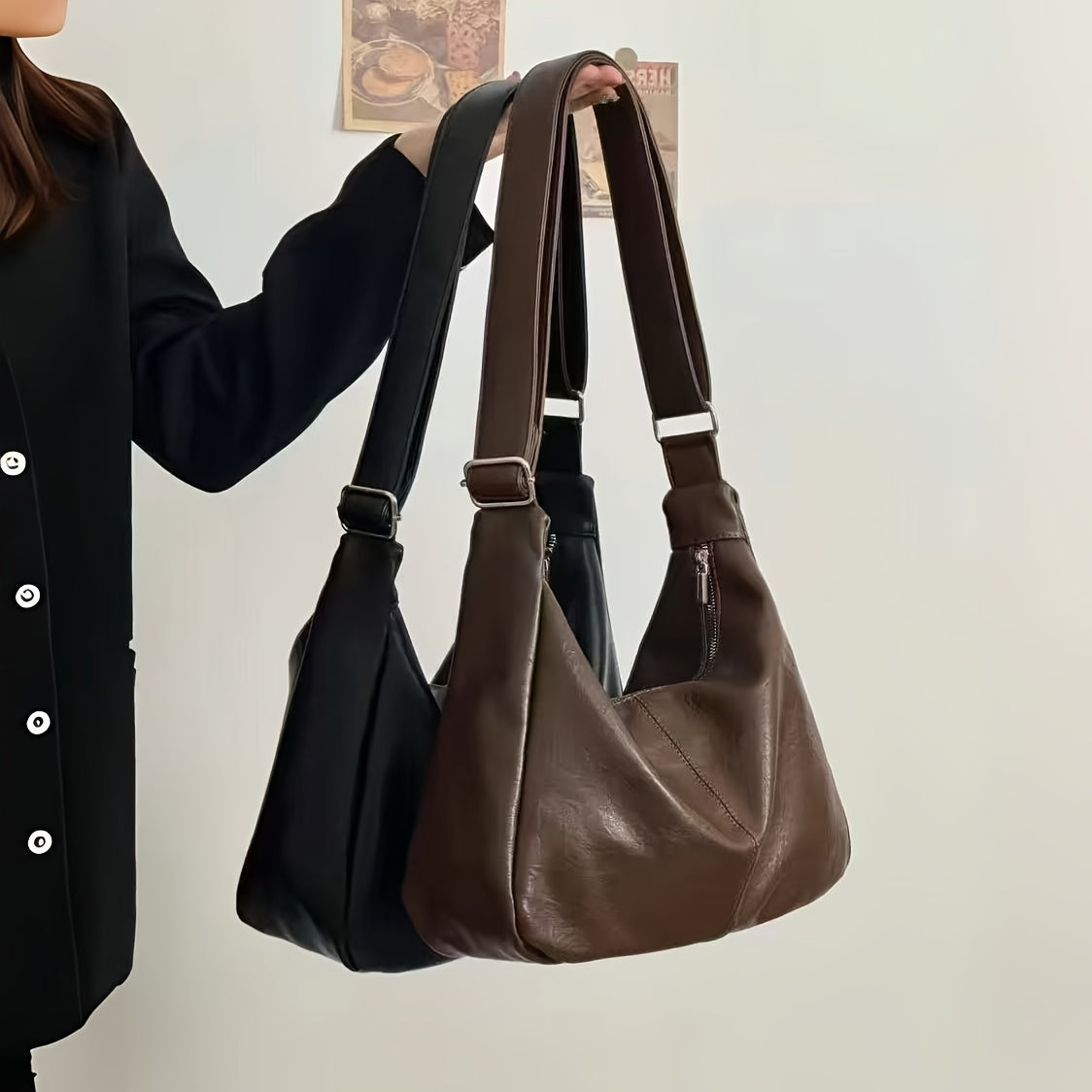 Crossbody Bag for Women Vintage Large Capacity Shoulder Tote for Work Travel Everyday