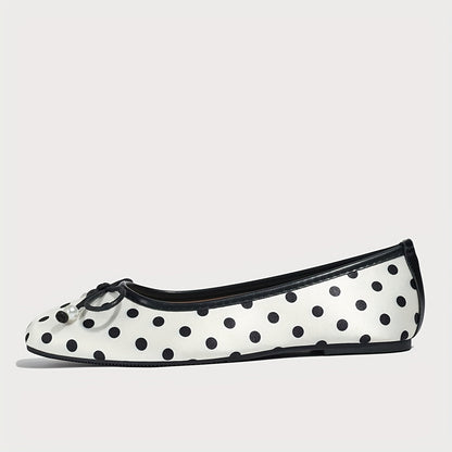 Ballet Flats for Women Polka Dot Flat Shoes for Work Travel Everyday Outfits