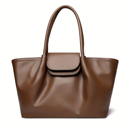 Tote Bag for Women PU Shoulder Handbag Large Capacity for Work Evening Shopping