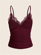 Pleated Strapless Lace Top by Maisonvirelle