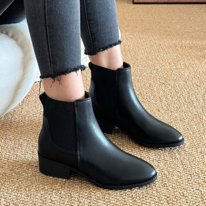 Chelsea Boots for Women Low Heel Slip On Ankle Boots for Work Travel Everyday