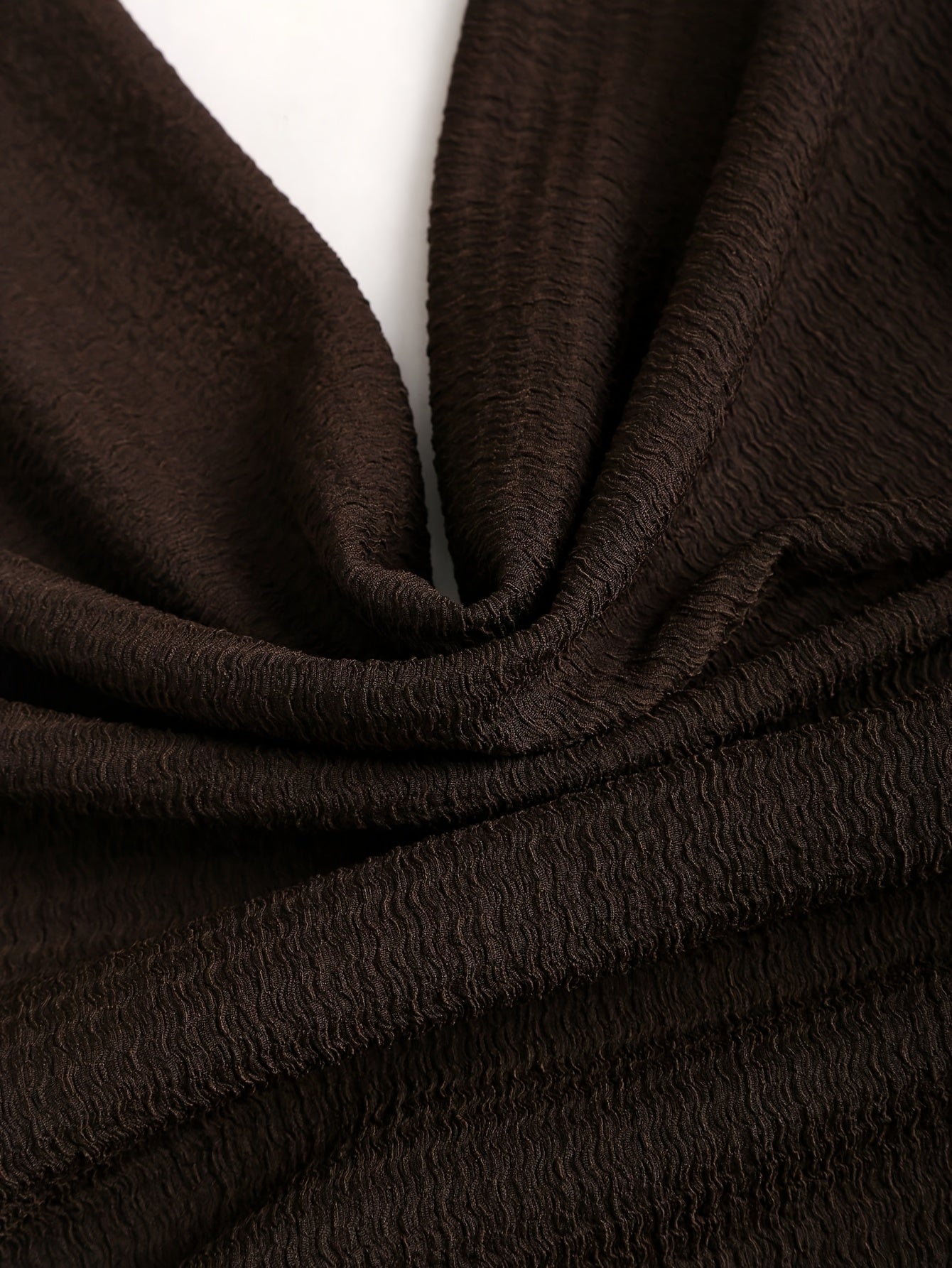 Party Dress for Women Draped Neckline Asymmetric Ruffle Dress with Metal Buckle