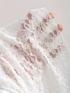 Ruffle Lace Mini Skirt by Maisonvirelle