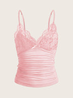 Strapless Ruffle Lace Top by Maisonvirelle