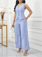 Striped Waistcoat Set by Maisonvirelle