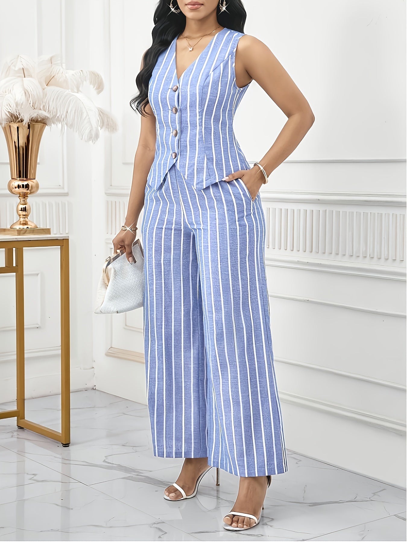 Striped Waistcoat Set by Maisonvirelle