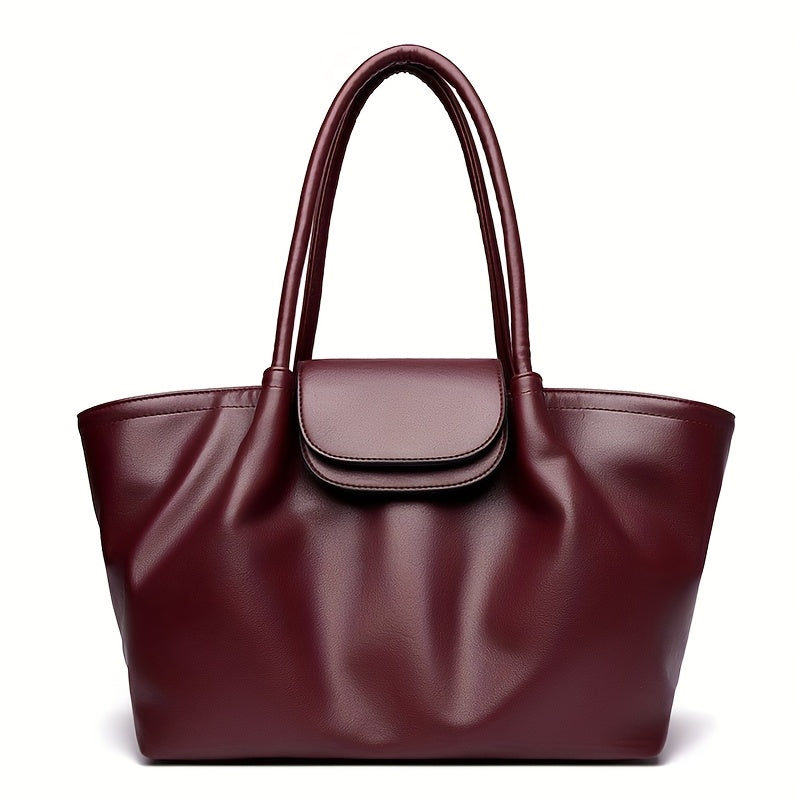 Tote Bag for Women PU Shoulder Handbag Large Capacity for Work Evening Shopping