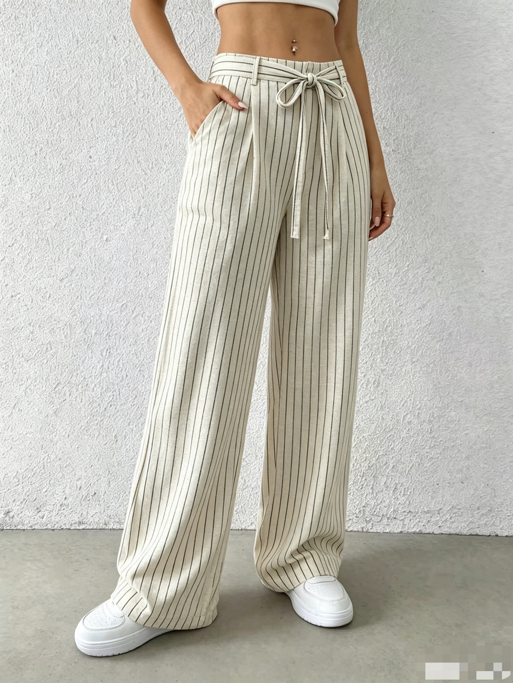 Striped Linen Trousers by Maisonvirelle