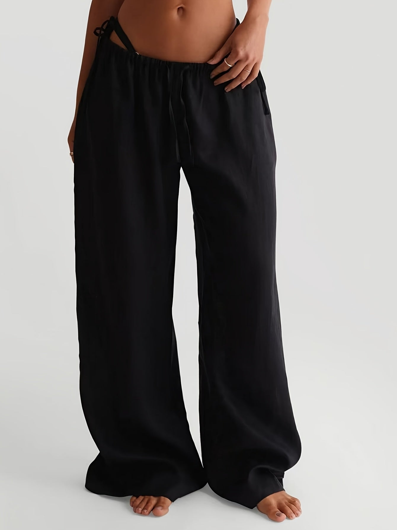 Elastic Waist Linen Trousers by Maisonvirelle