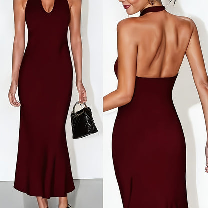 Black Dress for Women Sleeveless Backless Camisole Dress for Party Dinner Evening