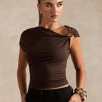 Asymmetric Off-Shoulder Top by Maisonvirelle