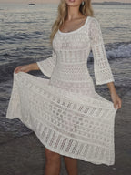 Square Neck Cover-Up Dress by Maisonvirelle