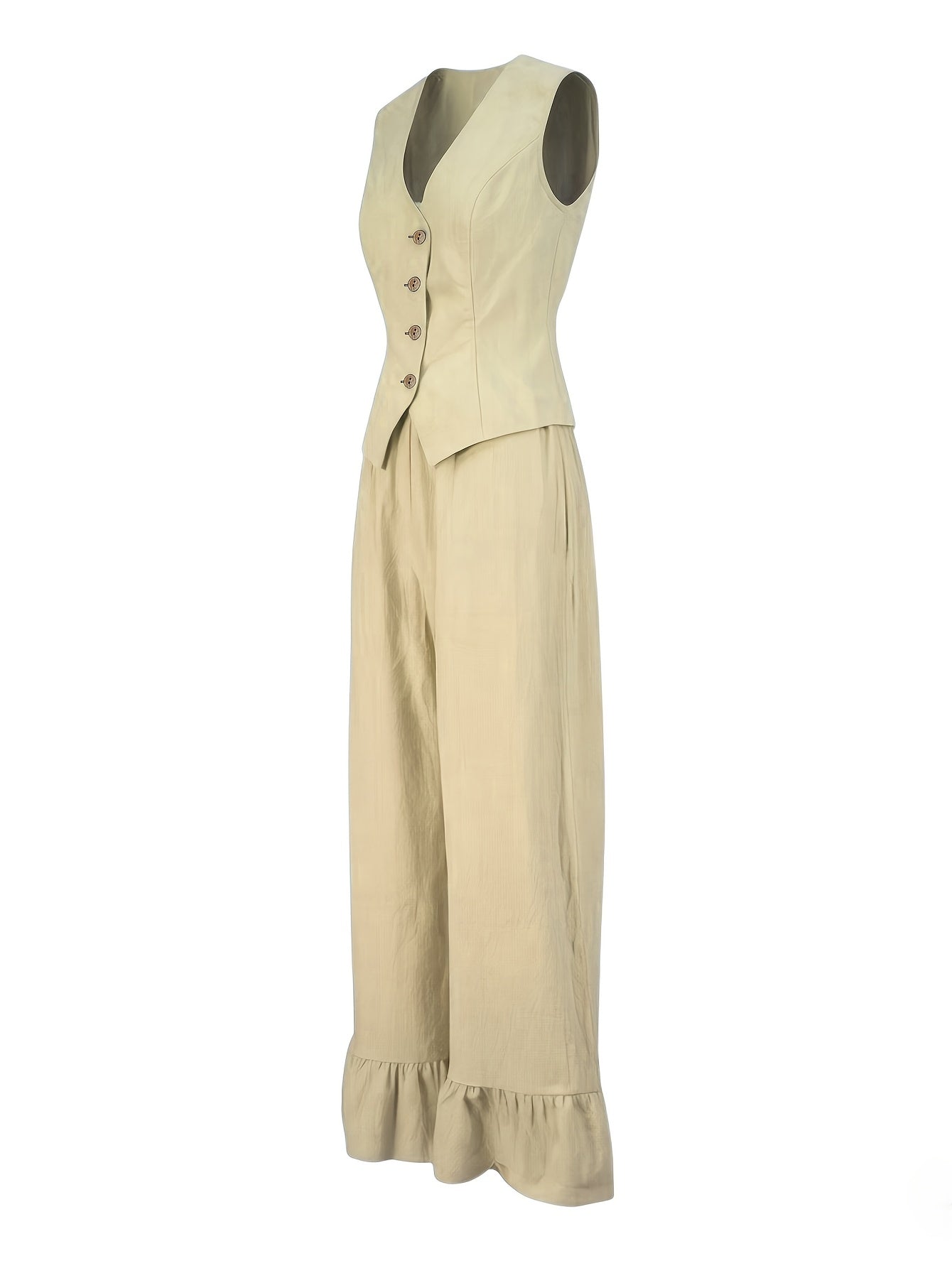 Linen Waistcoat Trouser Set by Maisonvirelle