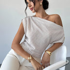 Striped Asymmetric T-Shirt by Maisonvirelle