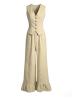 Linen Waistcoat Trouser Set by Maisonvirelle