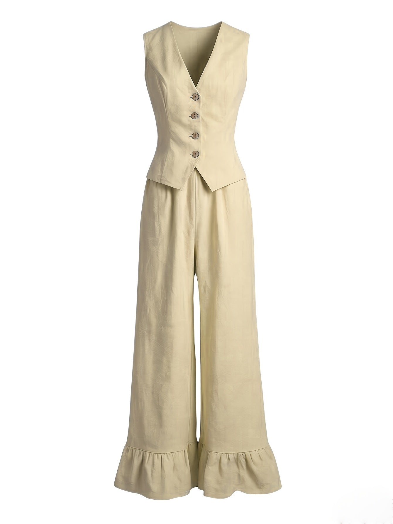 Linen Waistcoat Trouser Set by Maisonvirelle