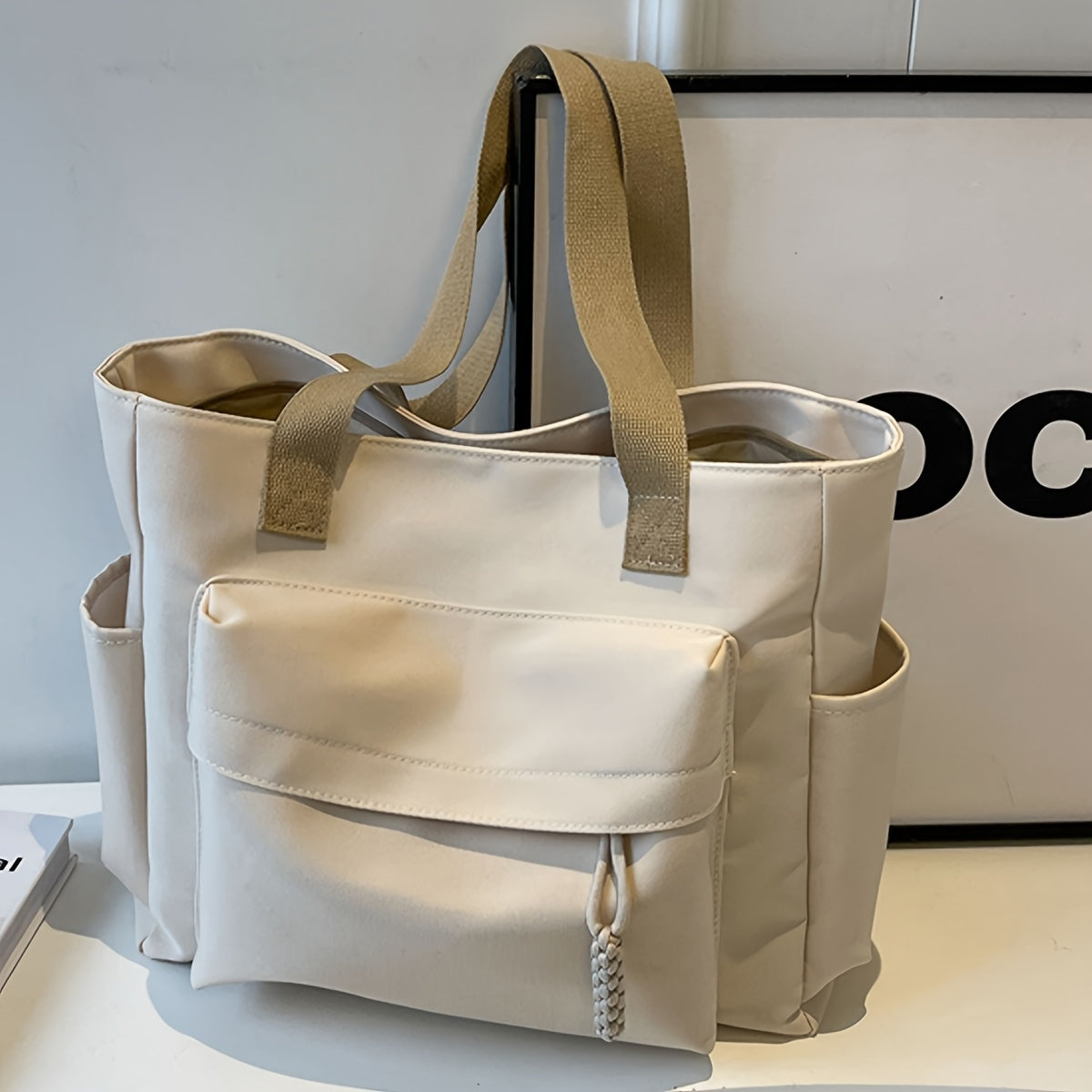 Tote Bag for Women Large Capacity Lightweight Shoulder Bag with Zip for Work Travel