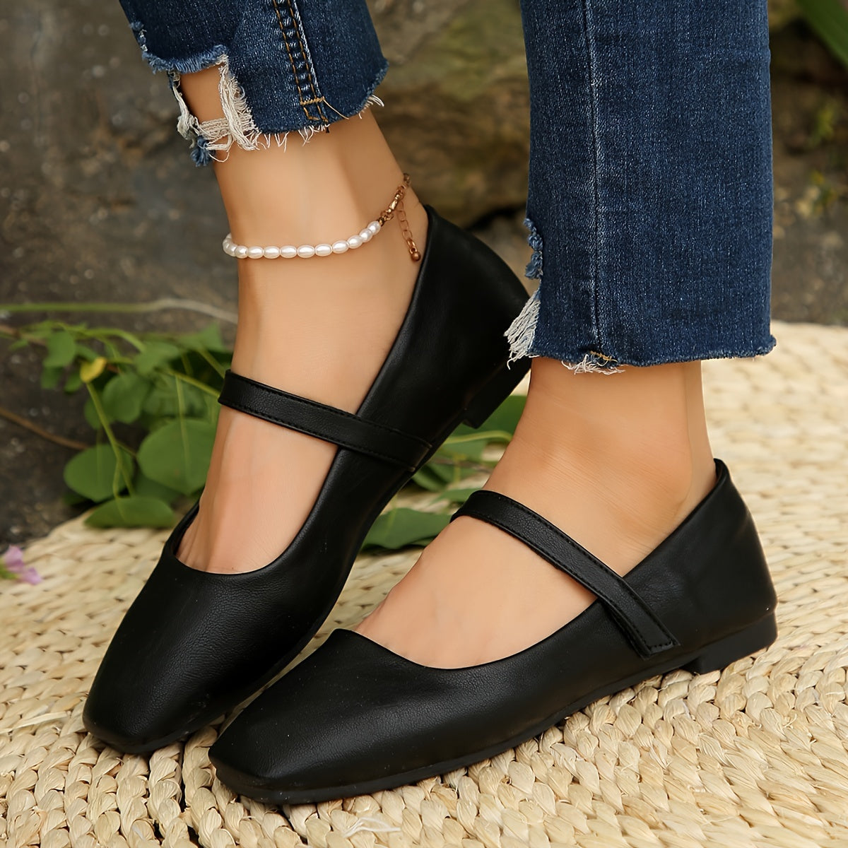 Mary Jane Shoes for Women Chunky Heel Soft Sole Flats for Office Smart Casual Outfits