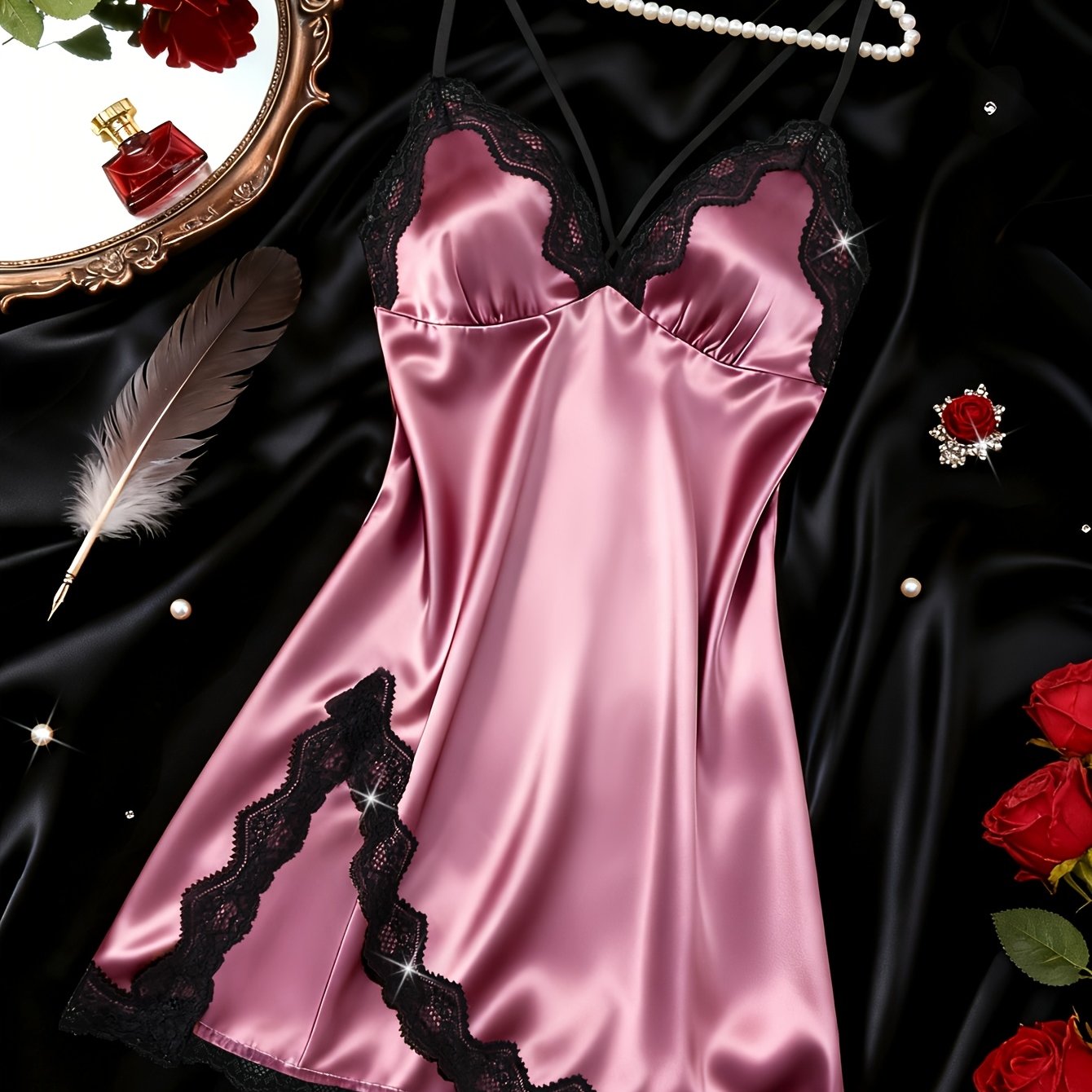 Cross Back Satin Slip Dress by Maisonvirelle
