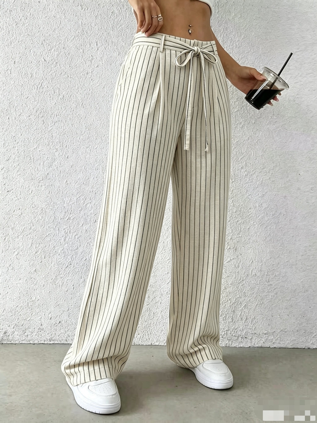 Striped Linen Trousers by Maisonvirelle