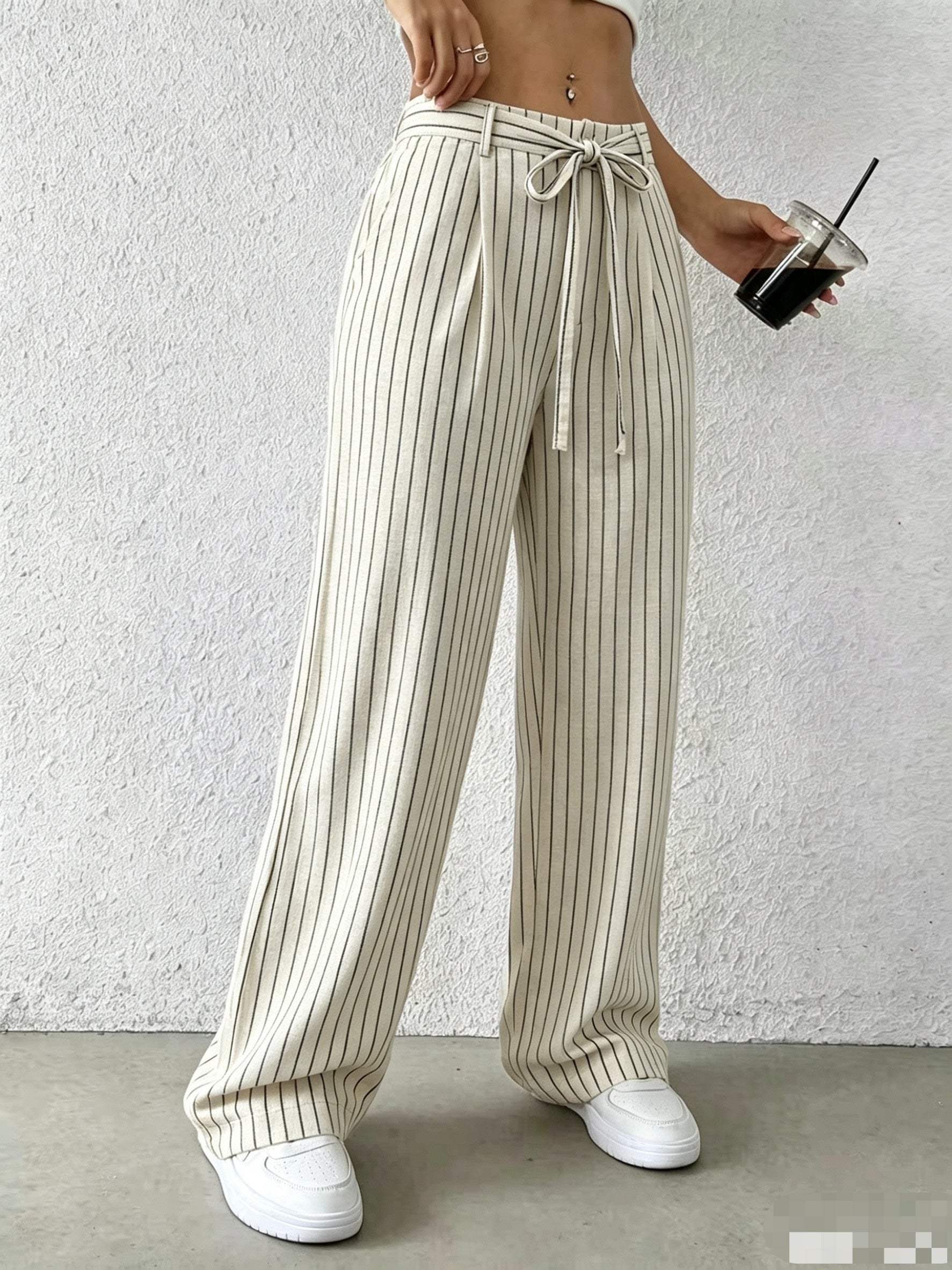 Striped Linen Trousers by Maisonvirelle