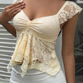 Heart Neck Lace T-Shirt by Maisonvirelle