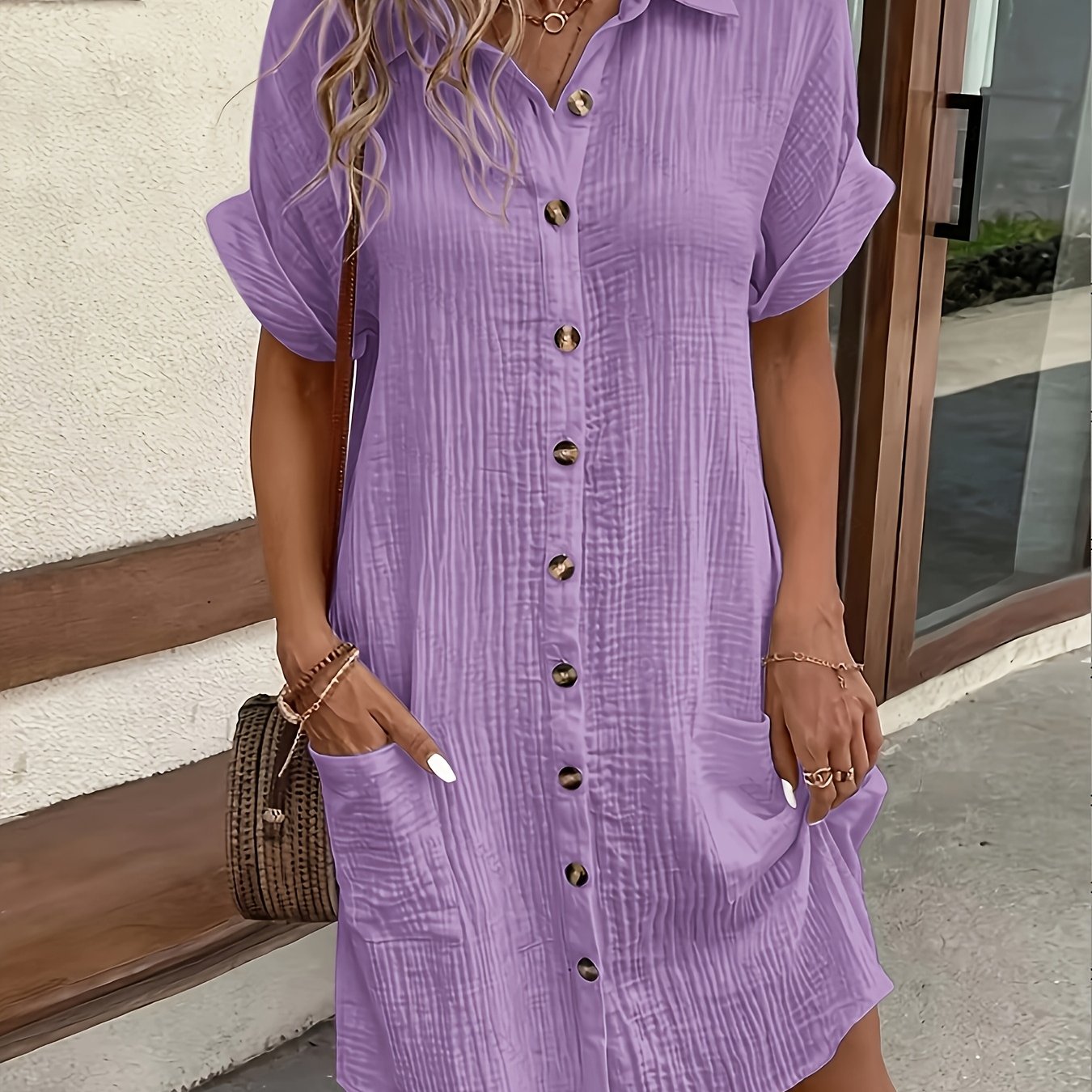 Button Shirt Dress by Maisonvirelle