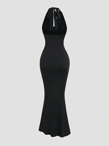 Black Dress for Women Pleated Mermaid Party Dress for Cocktail Dinner Evening Events