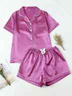 Satin Shirt & Shorts Set by Maisonvirelle