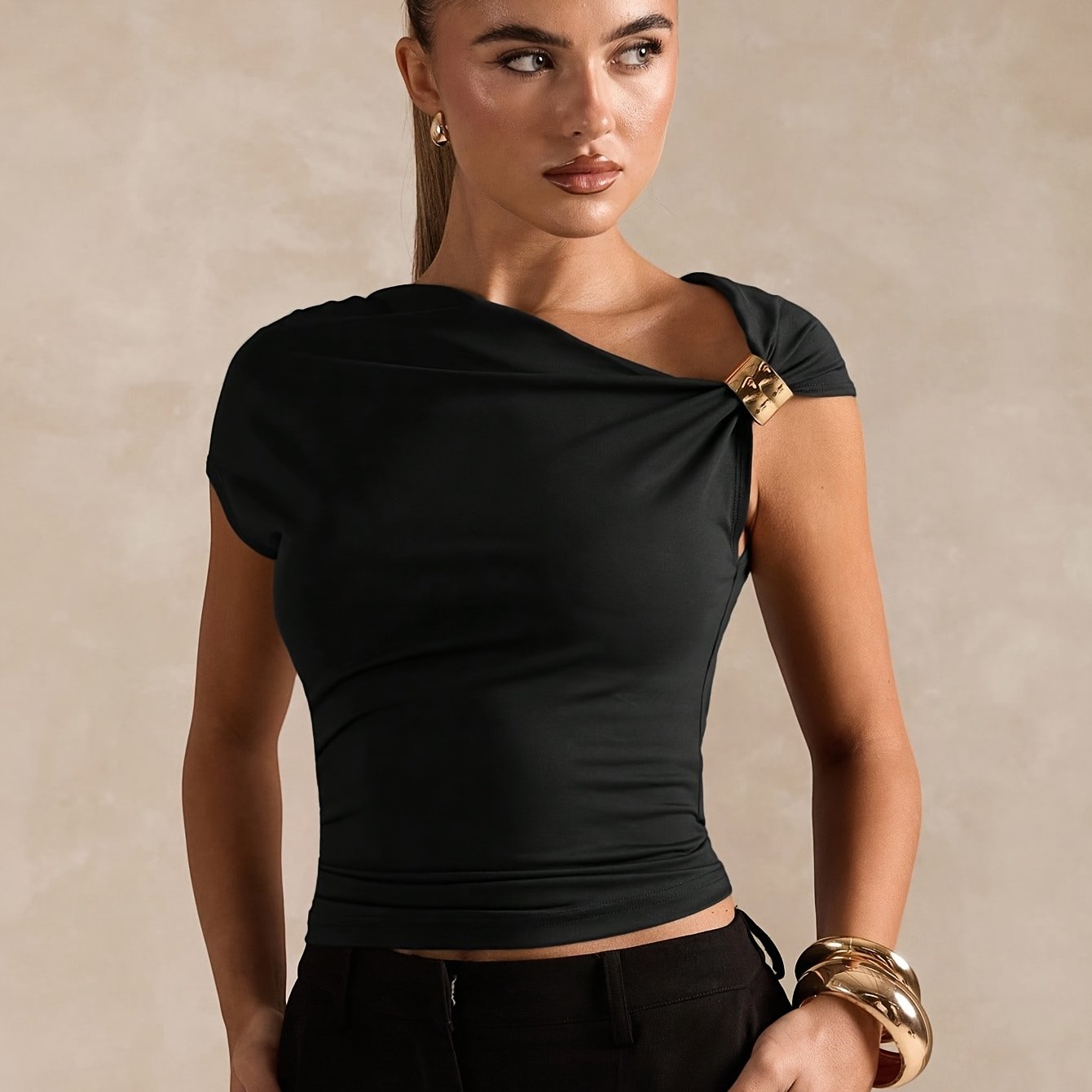 Asymmetric Off-Shoulder Top by Maisonvirelle
