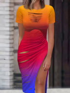 Drawstring Cut-Out Dress by Maisonvirelle