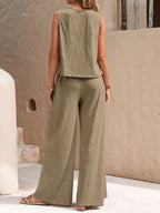 Sleeveless Wide-Leg Set by Maisonvirelle