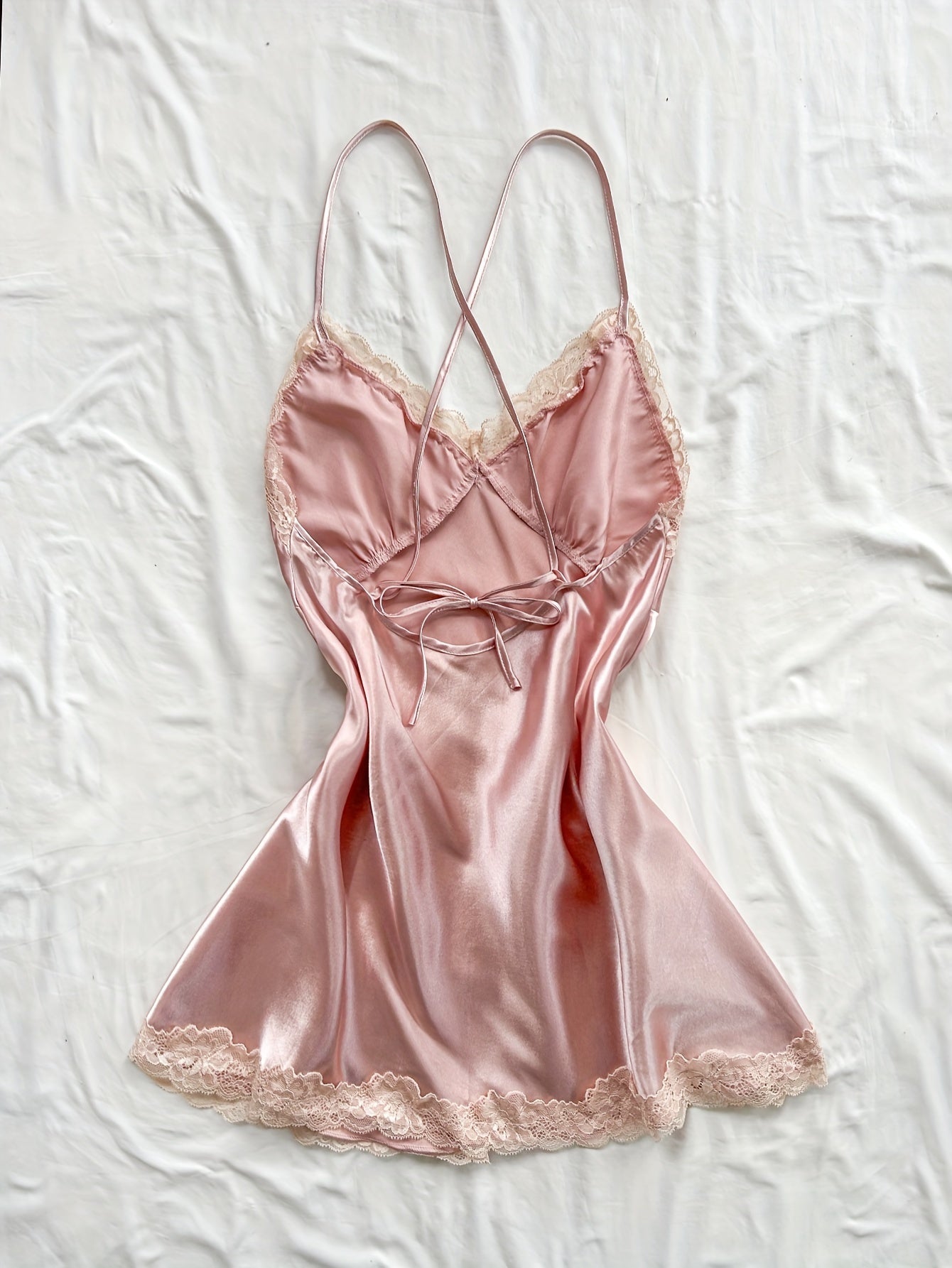 Lace Trim Night Dress by Maisonvirelle