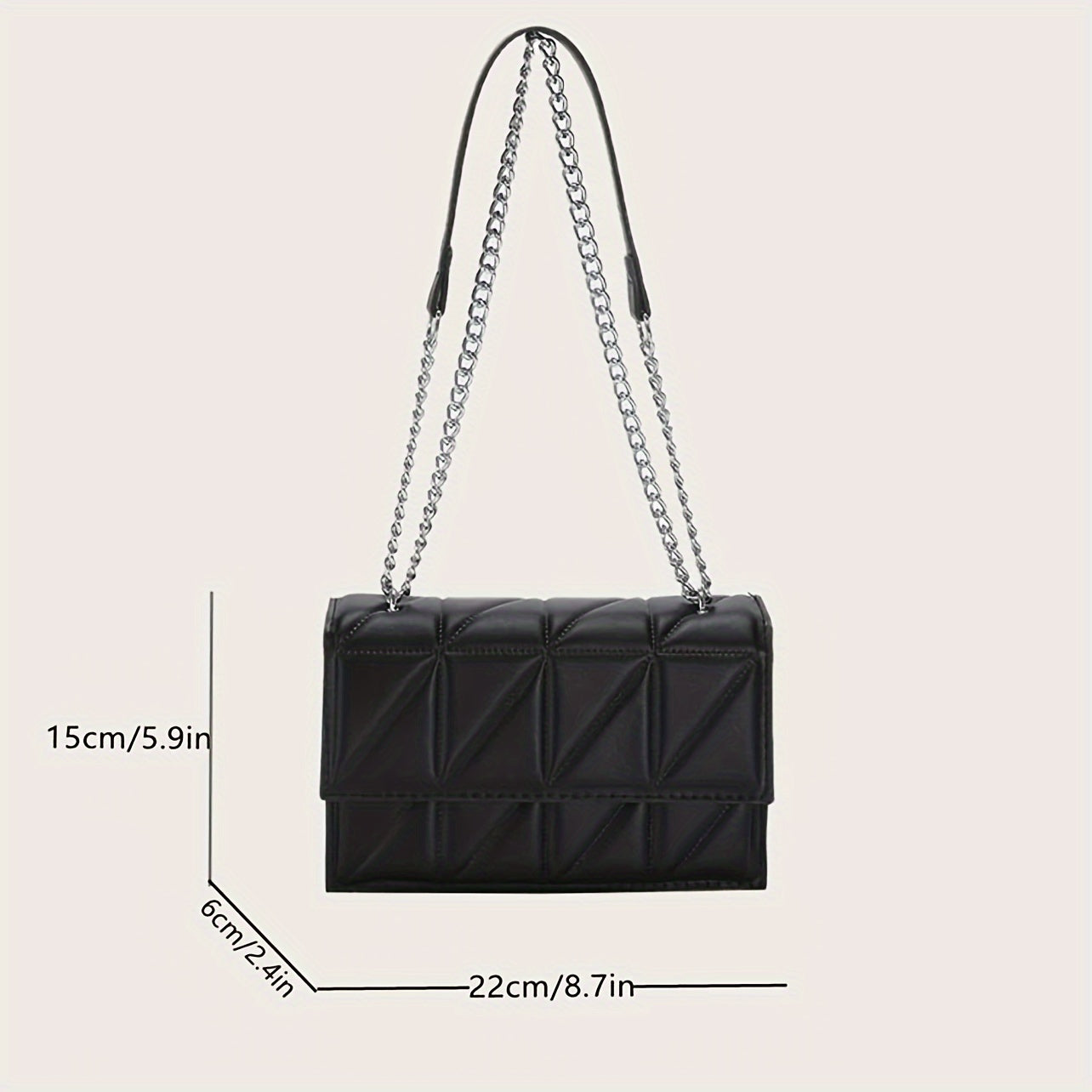 Quilted Crossbody Bag for Women – Chain Strap, Square Shape and Shoulder Carry
