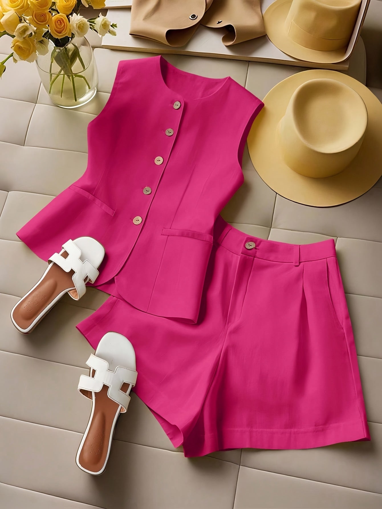Vest & Shorts Set by Maisonvirelle