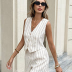Striped Waistcoat Shorts Set by Maisonvirelle