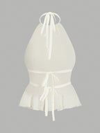 Pleated Halter Top by Maisonvirelle