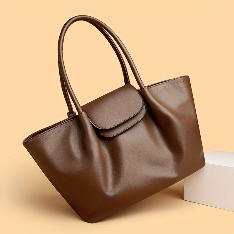Tote Bag for Women PU Shoulder Handbag Large Capacity for Work Evening Shopping