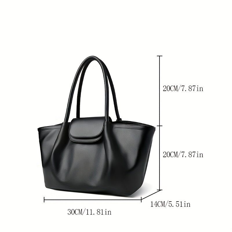 Tote Bag for Women PU Shoulder Handbag Large Capacity for Work Evening Shopping