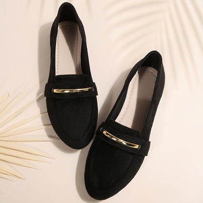 Black Ballet Flats for Women Pointed Toe Slip On Shoes for Office Everyday Outfits