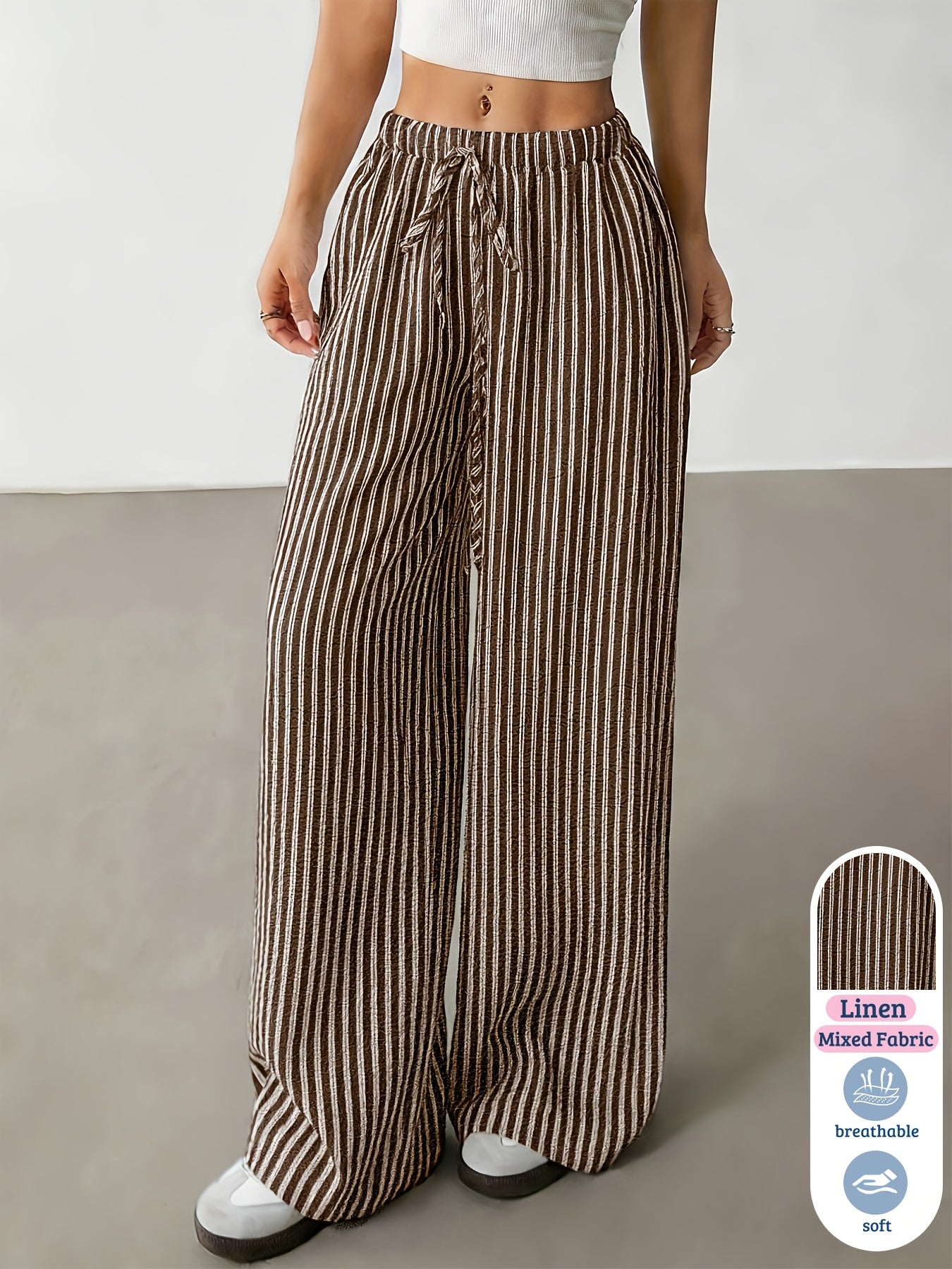Linen Drawstring Trousers by Maisonvirelle