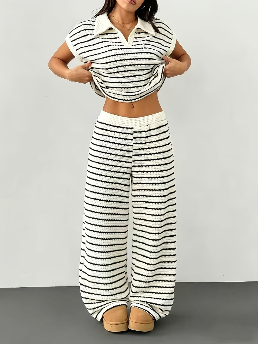 Striped Polo Co-Ord by Maisonvirelle