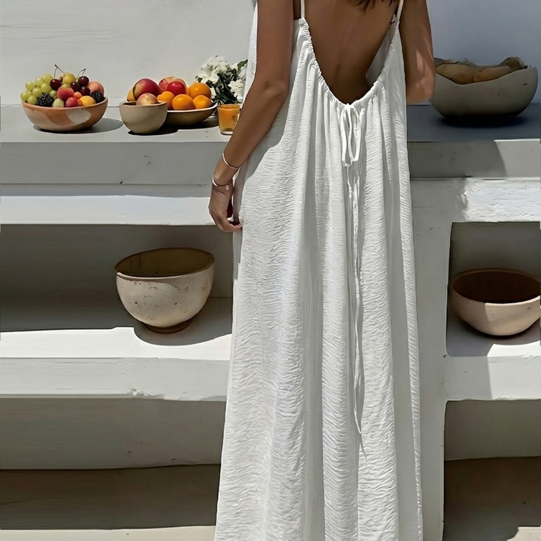 Backless Holiday Maxi Dress by Maisonvirelle