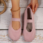 Single-Strap Knit Flats by Maisonvirelle
