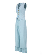 Linen Waistcoat Trouser Set by Maisonvirelle