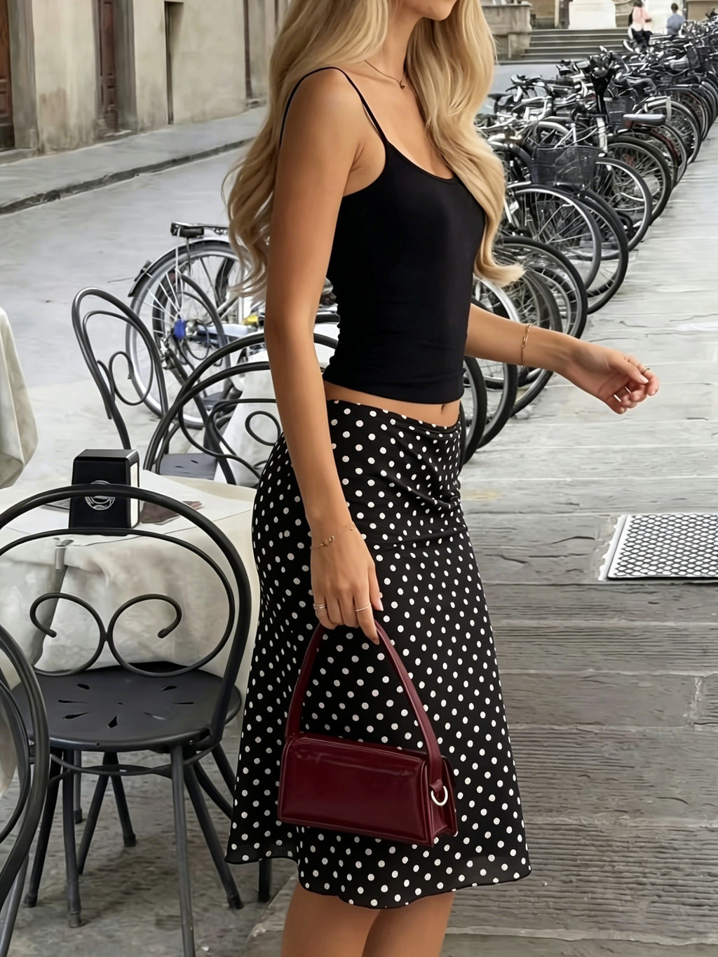 Polka Dot Mesh Skirt by Maisonvirelle